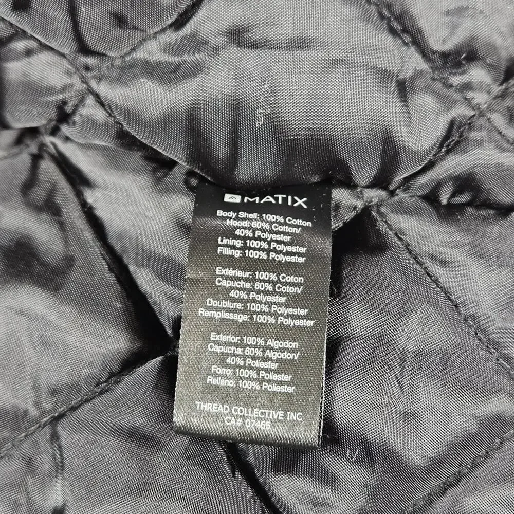 MATIX Vest Men's Camouflage S Hooded Quilted Insulated Cotton